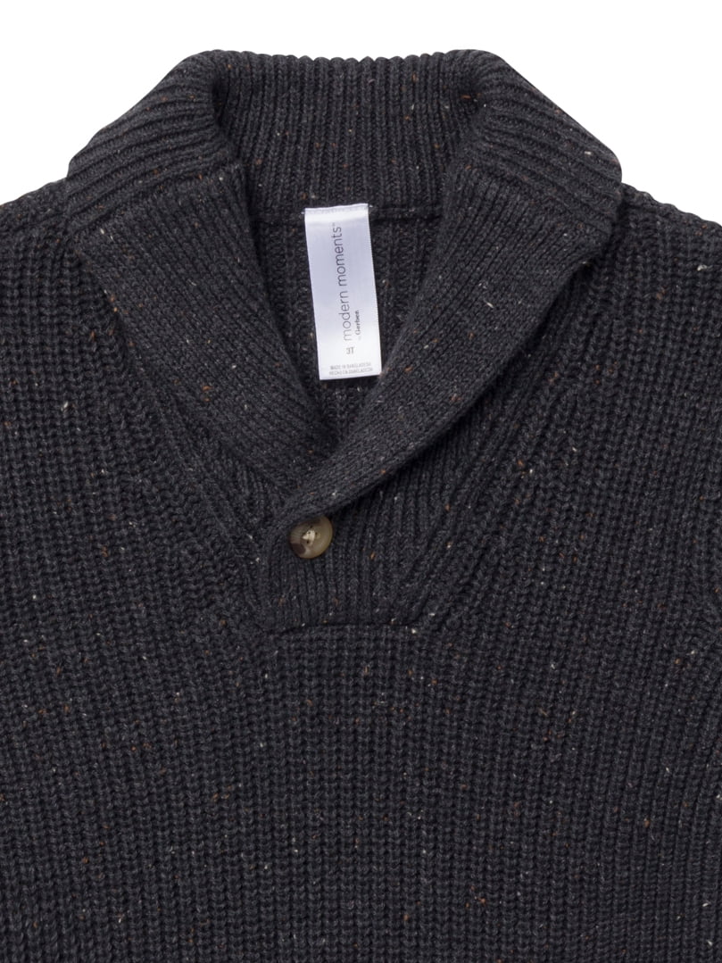 Modern Moments by Gerber Toddler Boy Shawl Collar Sweater, Sizes 12M-5T