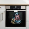 thumbnail image 6 of Kdxio Bubbles Axolotl Fantasy Hand Towel with Loop Hanging Towel Absorbent Tie Towels for Kitchen Tea Bar Bathroom Decor, 6 of 7