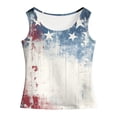 thumbnail image 5 of YDFCWXW Girls 4th of July Outfits USA Shirt Memorial Day Red White and Blue Patriotic Shirts American Flag Graphic Tank Tops (Light Gray, XL), 5 of 5