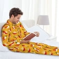 thumbnail image 6 of Sikiie Hot Chilli Mens Pajama Set, Soft Warm Long Sleeve Sleepwear, Cozy Button-Down Pjs for Men-X-Large, 6 of 7