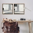 thumbnail image 2 of Stupell Industries Industrial Abstract Grey Geometric Abstract Painting Brown Floater Framed Canvas Art Print Wall Art, 25 x 25, Set of 2, 2 of 9