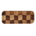 thumbnail image 2 of Tea Tray Grid Pattern, Solid Wood Black Walnut And  Square Checkered Plate Dinner Plate Tea Tray For Sushi Bread Desserts Fruit Snacks, 2 of 8