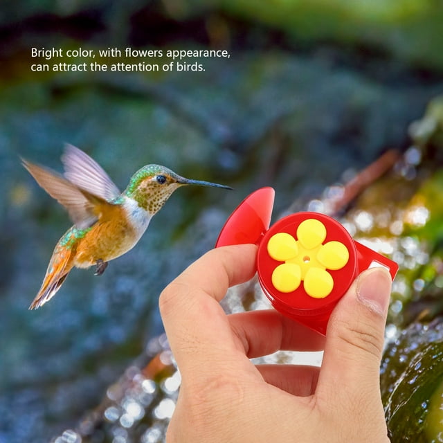 Cergrey 2Pcs Garden Hand-Held Plastic Hummingbird Feeder Outdoor Bird Feeding Device Decoration,Bird Feeder Outdoor,Hummingbird Feeder