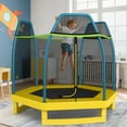 thumbnail image 4 of Costway 7FT Kids Trampoline Outdoor Indoor Recreational Bounce Jumper Yellow, 4 of 10