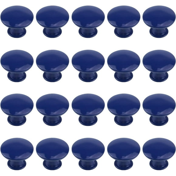 EcoNesxp 20 Pack Dresser Handles Kitchen Cabinet Handles Drawer Handles with Screws 30mm Navy Blue Round Cabinet Handles for Dresser Drawer Cabinets