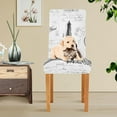 thumbnail image 5 of Dining Chair Covers Paris Eiffel Tower Chair Slipcovers Washable Removable Chair Cover Protector for Home, Restaurant, Hotel, Ceremony, Banquet Wedding Party 4PCS, 5 of 6
