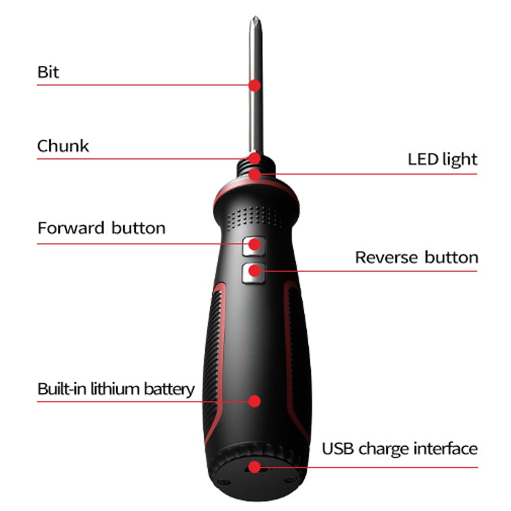 3.6V Mini Electric Screwdriver Rechargeable Battery LED Light Up for DIY Enthusiasts and Maintenance Home Repair Tools