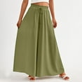 thumbnail image 7 of lmcalzta Boho Pants Women Wide Leg High Waisted Summer Casual Vacation Flowy Trousers with Pockets, 7 of 7