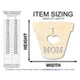 thumbnail image 2 of Unfinished I Love Mom Flower Pot Shape 10" / 1/8", 2 of 2