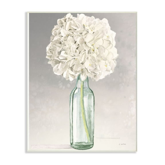 Stupell Industries Beautiful Jar Flowers Grey Green Painting Wall Plaque Art by James Wiens