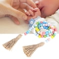 thumbnail image 3 of Bead String, Wood Bead String Bead String Pendant Hemp Rope 84 Natural Wooden Beads Multiple Colour  for Wall for Bedsides for Mirrors for Shelves, 3 of 8