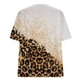 thumbnail image 4 of ICHUANYI Clearance Women Fashion Summer Sexy Fold Printed Regular Women Short Sleeves V Neck Button Top(White, XL) ICHUANYI WER2023081113659, 4 of 5