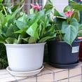 thumbnail image 5 of Jierger 14 Inch Classic Round Plant Saucer, Lightweight UV-Resistant Plastic Flower Pot Tray, for Indoor Outdoor Garden Planters, Practical Home Garden Decor Trays, 5 of 6