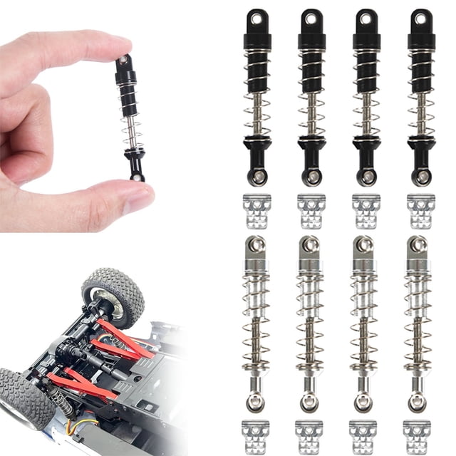 Jkkant 4Pc Metal Shock Absorber Set, Upgrades for 1:12 Scale RC Cars, Alloy Oil-Filled Damper Kit for Traxxas, HSP, Redcat Models