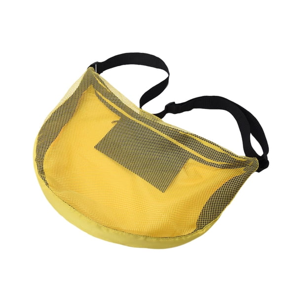 Bolso bandolera deportivo de tela Oxford con bolsillo con cremallera, ligero y con una sola bola. Amarillo