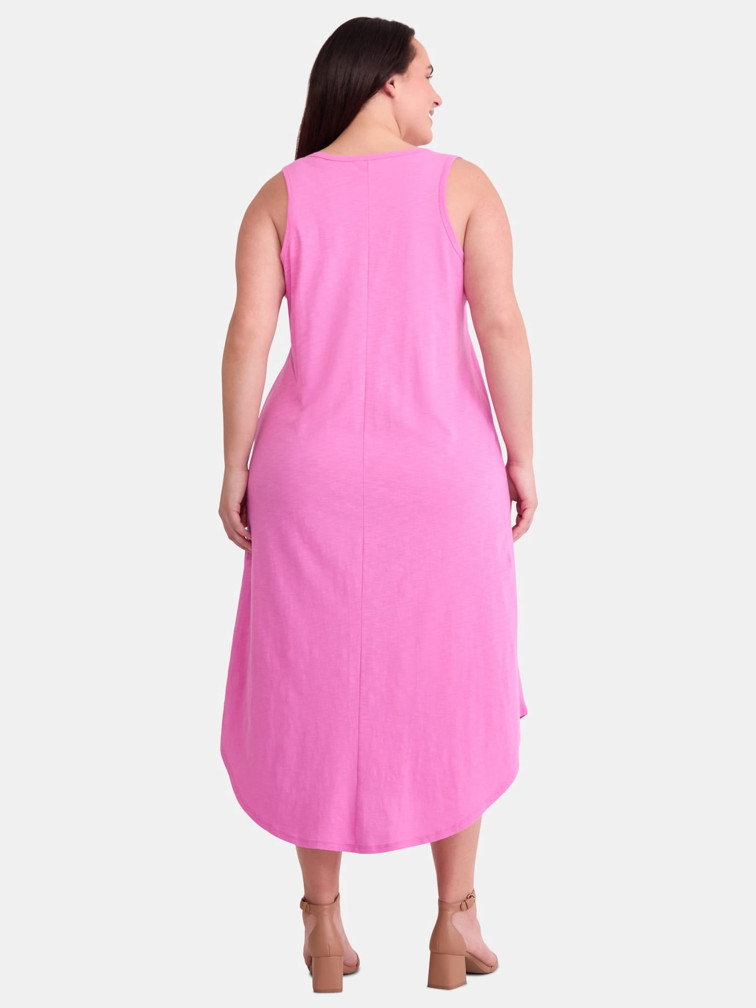 Terra & Sky Women's Plus Size Cotton Tank Dress, Sizes 0X-5X