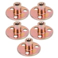 thumbnail image 1 of 5 Pcs T Bride d'Écrou 3 Trous Galvanisé Fer Meubles Fixation Tee Base Ronde Numm8, 1 of 13
