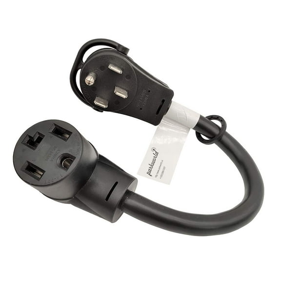 Parkworld 62022 RV 50A Splitter Adapter Cord 14-50P to 14-50R & 14-30R Dryer 4-Prong Female (1.5FT)