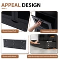thumbnail image 6 of JOIVI Large Potato Storage Bin, 31'' Bread Storage Wood Bin with Removable Drawer & Mesh Doors, Onion Organizer & Vegetable Organization Cabinet for Kitchen, Black, 6 of 10