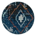 thumbnail image 3 of Unique Loom Morocco Collection Area Rug - Rif (7' Round Navy Blue/Black), 3 of 7