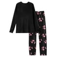 thumbnail image 4 of Garbnen Valentines Pj Sets for Woman Bow Print Crew Neck Long Sleeve Top with Jogger Pants Spring Summer Pajamas Sleepwear, 4 of 4