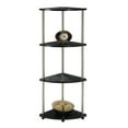 thumbnail image 3 of Convenience Concepts Designs2Go 4-Tier Corner Shelf in Black Wood Finish, 3 of 3