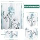 thumbnail image 2 of Dznils Rústico Granja Shower Curtain y Alfombra Set, 16 Pzas Juego de Baño Floral Margarita Verde Azulado, 72 x 72, 2 of 10
