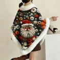 thumbnail image 3 of APEXFWDT Womens Christmas Cute Fleece Fuzzy Cape Poncho Coat Xmas Printed Pullover Poncho Cape Shawl Wrap for Fall Winter, 3 of 6