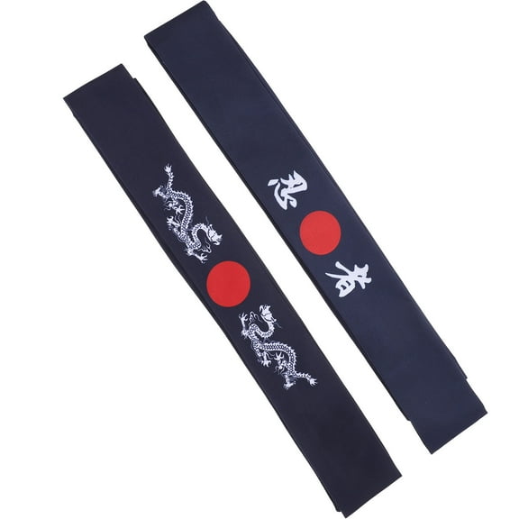 GOOHOCHY 2 Pcs Karate Sports Headband Suit Kitchen Headband Man 100.00X4.50X0.20CM Navy