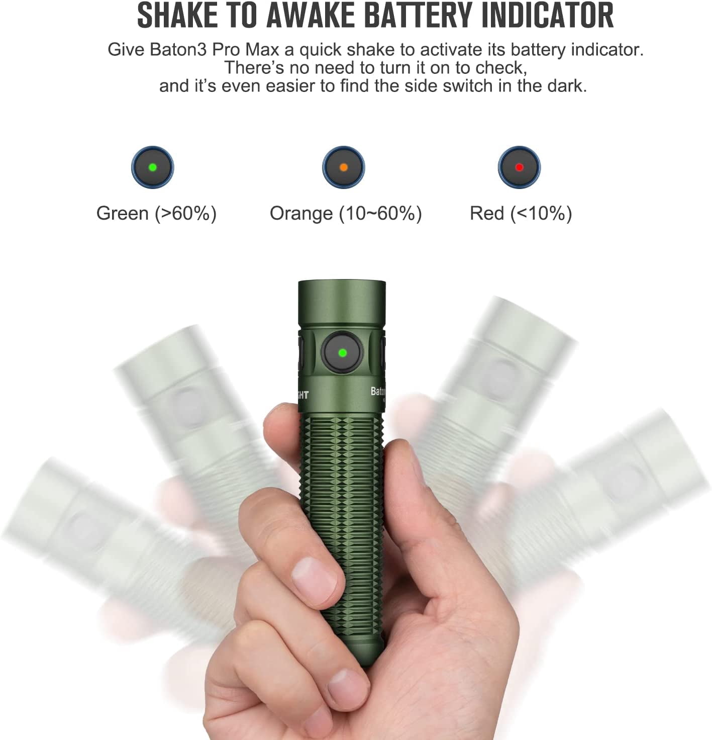 Olight Baton 3 Pro Max (OD Green) Normal supply Baton 3 Pro Max