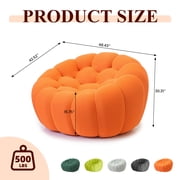 49 Bubble Couch Modern, Oversized Curved Couches, Lazy Floor Sofa, Orange Bubble Couch, Modern Upholstered Comfy Mesh Fabric 3D Honeycomb Shape Couches for Living Room,Office, Apartment, 1-Seater