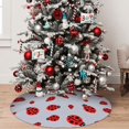 thumbnail image 5 of Lsque Ladybug Print Christmas Tree Skirt, Tree Skirt with Ties or Velcro, Perfect for Holiday Decorations, Halloween, and New Year-48", 5 of 7