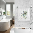 thumbnail image 4 of Ryvnso Watercolor Flower Butterfly Hand Towels for Bathroom Cotton Face Towel Decorative 15.5x29.5 inch, 4 of 7