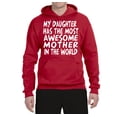 thumbnail image 2 of My Daughter Has The Most Awesome Mother Mother's Day Unisex Graphic Hoodie Sweatshirt, Red, Medium, 2 of 3
