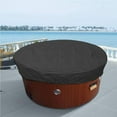 thumbnail image 4 of facefd Round Hot Tub Cover Pool Bathtub Drawstring Oxford Cloth Cover for Outdoor Pool Black No.3, 4 of 6