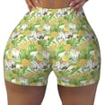 thumbnail image 2 of Lsque Gnome and Pineapple Pattern High Waisted Biker Shorts for Women-Tummy Control Fitness Athletic Workout Running Yoga Gym Shorts,Moisture-Wicking-Small, 2 of 9