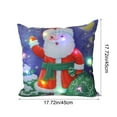 thumbnail image 3 of SLYNSHome Christmas Throw Pillow Cover with LED Lights,Light-up Winter Pillow Cases 18x18 inch Pillowcase Holiday Cushion Case for Couch Bed Sofa Decor, 3 of 7
