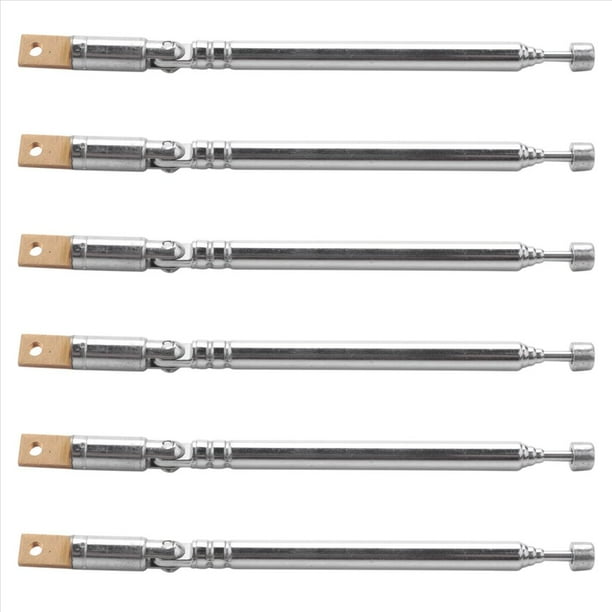 6X Reemplazo 25.4cm 10 Pulgada 5 Secciones Antena Aerea Telescopica para Radio TV