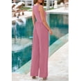 thumbnail image 2 of Mono PRETTYGARDEN sin mangas con escote cuadrado y pierna ancha XXL rosa, 2 of 8