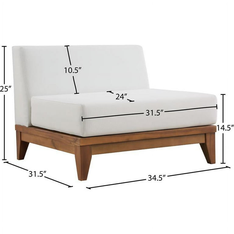 Meridian Furniture Rio Outdoor Off White Waterproof Modular Sectional 6A Meridian Furniture Rio Outdoor Off White Waterproof Modular Sectional 6A