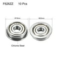 thumbnail image 2 of Uxcell MF126ZZ Flange Ball Bearing 6x12x4mm Double Metal Shielded (GCr15) Chrome Steel Bearings 10 pcs F626ZZ, 2 of 3