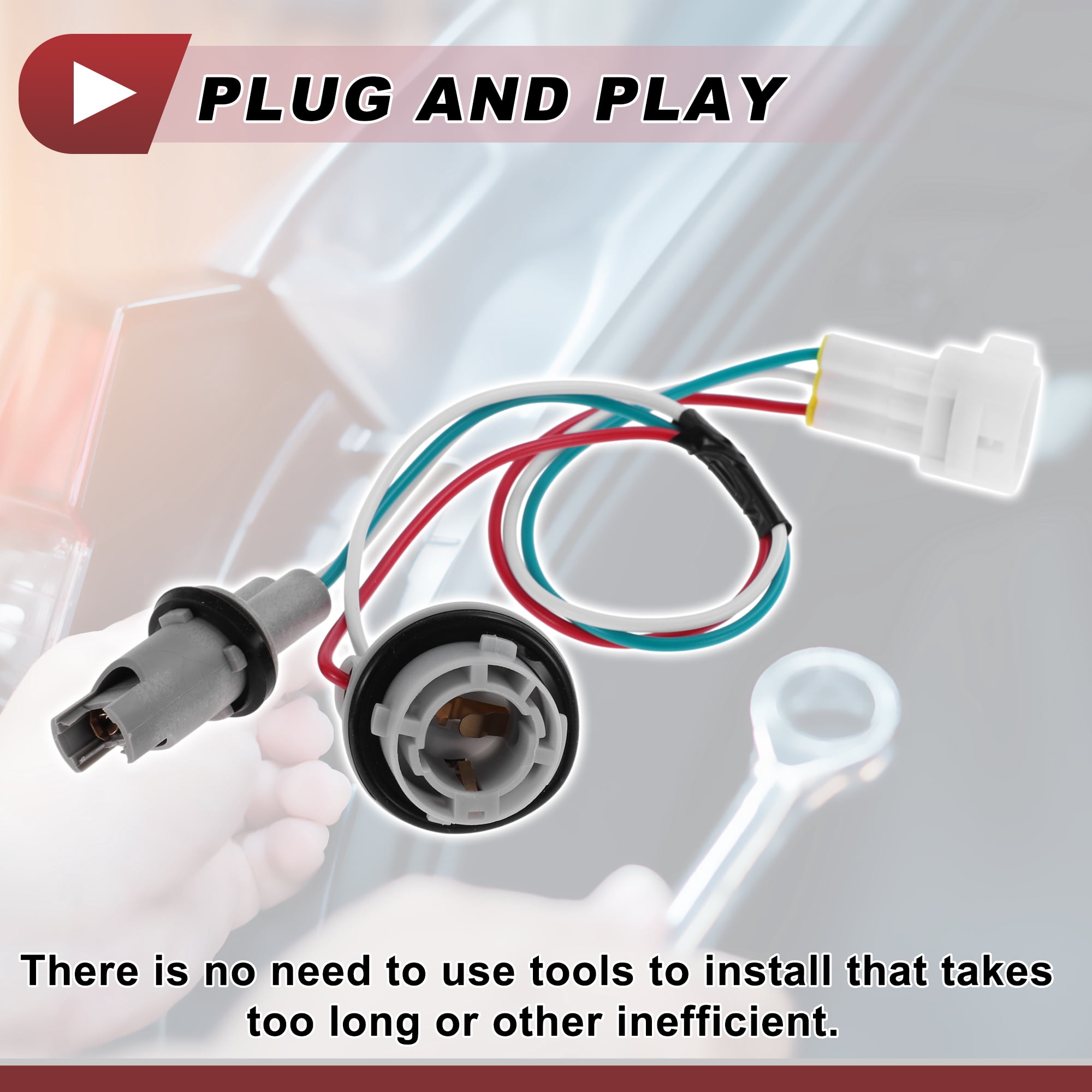 Unique Bargains Headlight Light Socket Wiring
