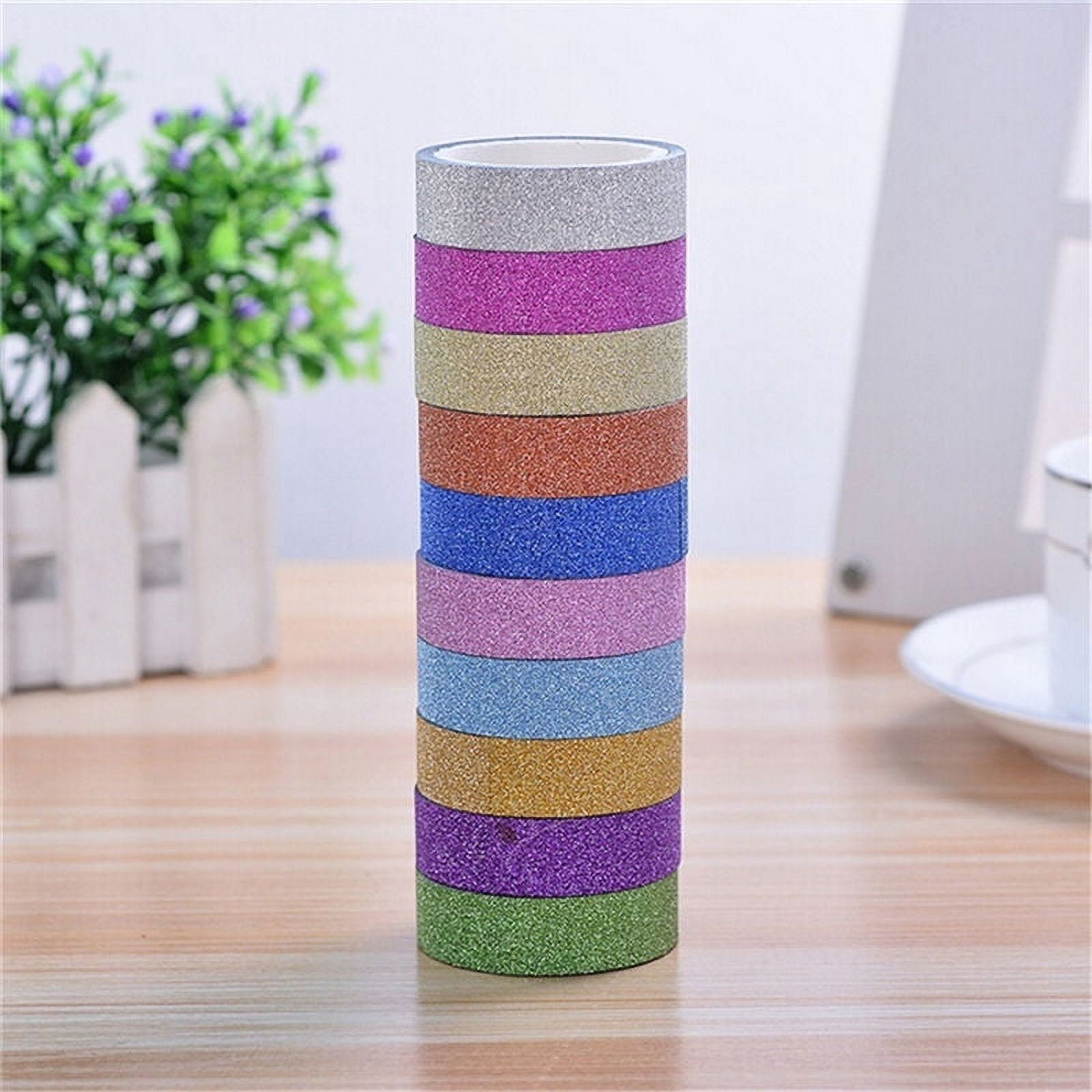 10× Craft Glitter Washi Tape Book DecordhesivePaper Scrapbook Sticker New Y