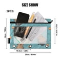 thumbnail image 4 of FORMRS 2 Pack Pencil Pouch for 3 Ring Binder with Clear Window Zipper Case, Cartoon Capybaras, 4 of 6