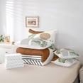 thumbnail image 6 of Homewish Geometric Stripes Circle 7-Piece Twin Bedding Sets for Female Men Teens,Vintage Aesthetic Bedding Comforter Set,Botanical Plants Leaves Breathable Sheet Sets,Breathable Home Decor, 6 of 8