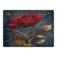 thumbnail image 4 of Ryvnso Golden Roses Area Rug Floor Mats Non-Slip Home Carpet 80 x 58 inch, 4 of 7