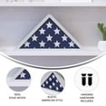 thumbnail image 6 of Emma + Oliver Rustic White Wood Military Flag Shadow Box for 9.5' x 5' American Veteran Burial Flag - Wall Mount or Freestanding, 6 of 11