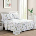 thumbnail image 1 of Marina Decoration Ultra Soft Silky Deep Pocket Rich Printed Bedding Rayon from Bamboo All Season Sheet Set with Pillowcases, Colorful Floral Forest Pattern, 1 of 7