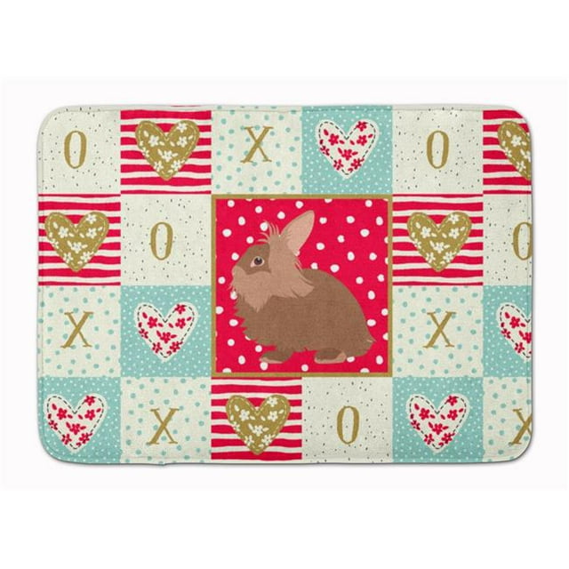 Carolines Treasures CK5387RUG Tapis en Mousse à Mémoire de Forme Lavable en Machine Lionhead Rabbit Love 19 x 27 Po