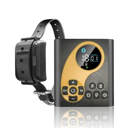 2-in-1 Wireless Electric Dog Fence & Remote Trainer Waterproof Anti-Bark Shock Collar System